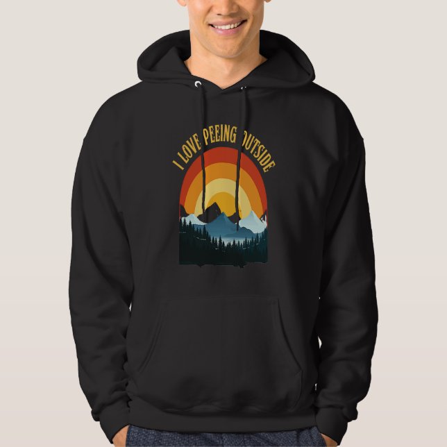 Sudadera I love peeing outside funny hiking camping lovers (Anverso)