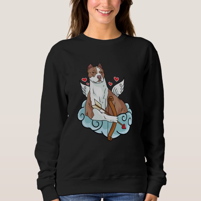 Sudadera I Love Pitbulls Cupid Pitbull Dog Valentines Day P (Anverso)