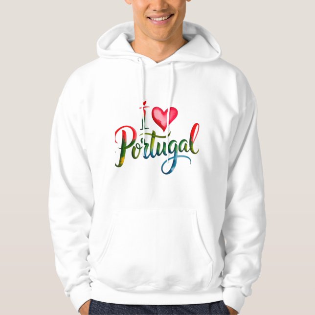 Sudadera I Love Portugal Hoodie – Portuguese Gift, Lisbon & (Anverso)