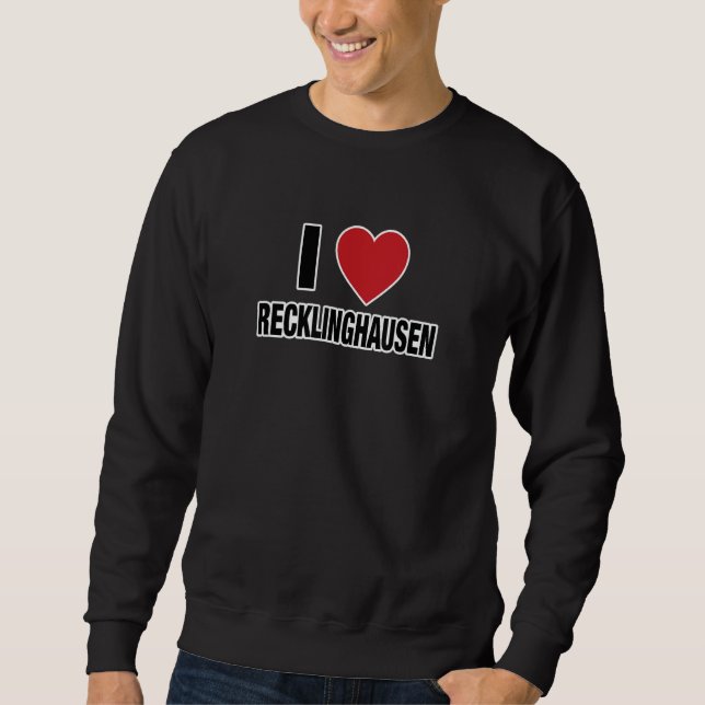 Sudadera I LOVE RECKLINGHAUSEN Germany Europe with Red Love (Anverso)