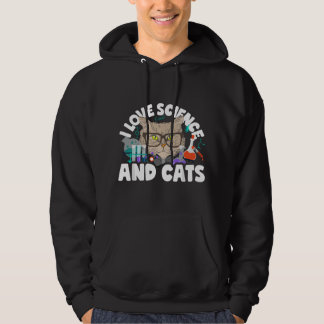 Sudadera I Love Science & Cats Cute Kitty Cat Feline Studen