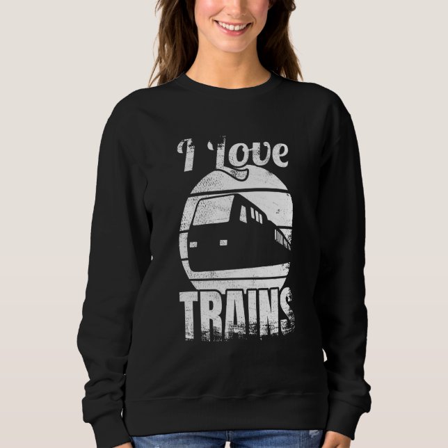 Sudadera I Love Trains Railway (Anverso)