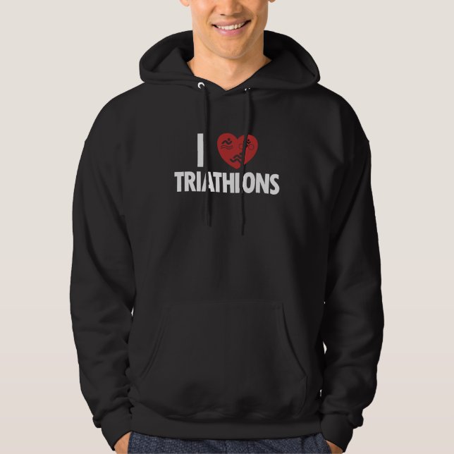 Sudadera I love Triathlons Triathlete Training Bike Profi T (Anverso)