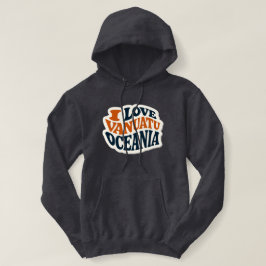 Sudadera I Love Vanuatu Oceania, Sticker Rétro