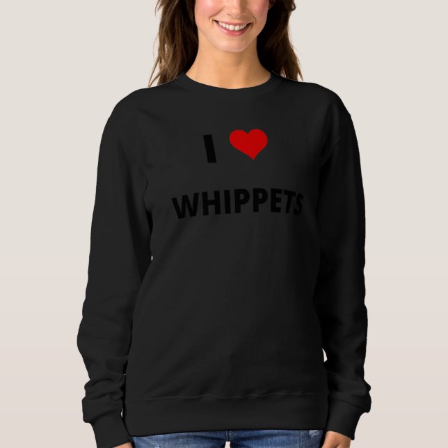 Sudadera I Love Whippets Premium (Anverso)