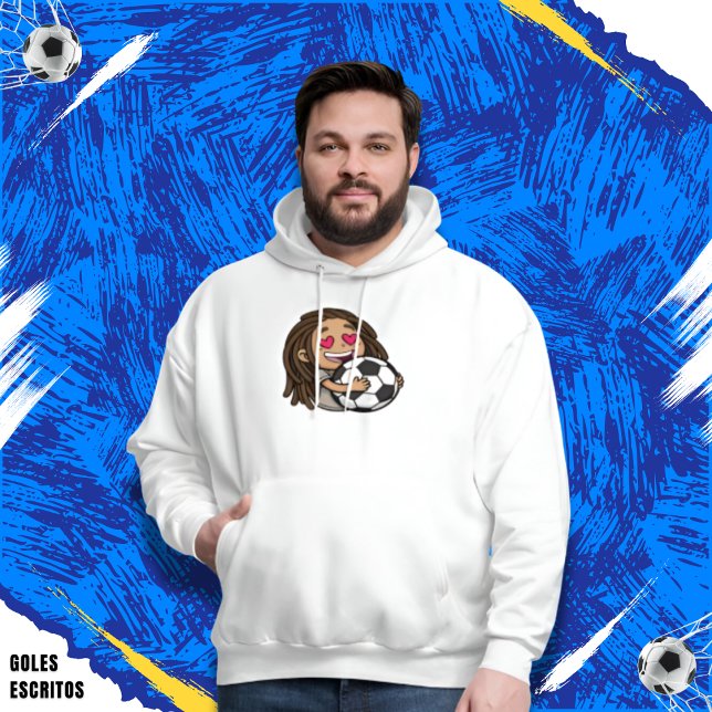 Sudadera I love you football, woman with dreadlocks (Subido por el creador)