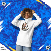 I love you football, woman with dreadlocks