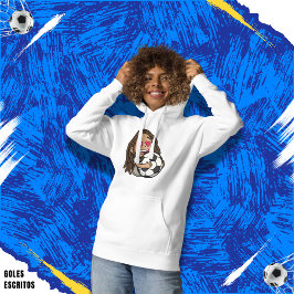 Sudadera I love you football, woman with dreadlocks