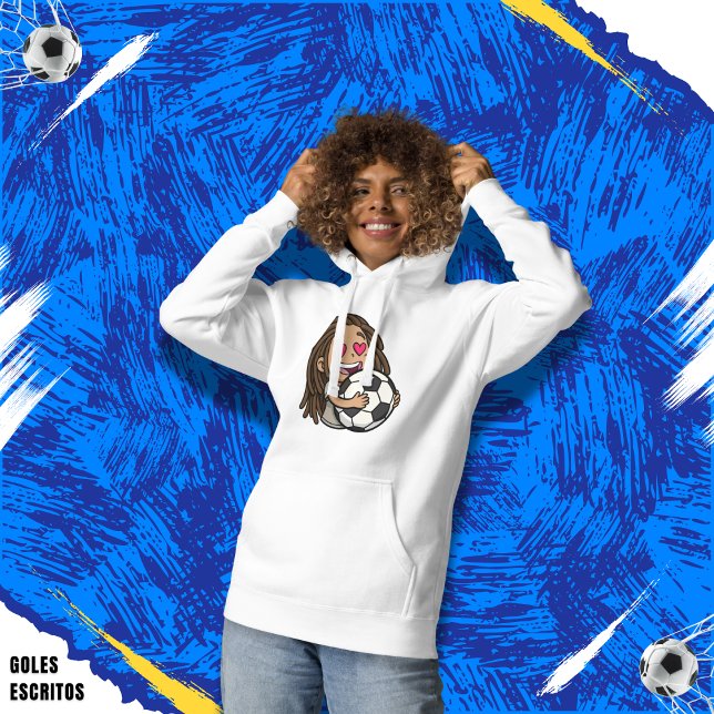 Sudadera I love you football, woman with dreadlocks (Subido por el creador)