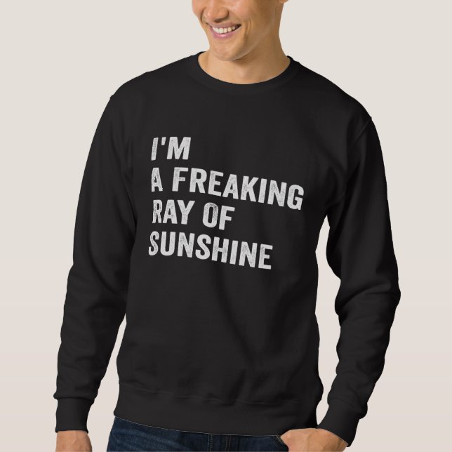 Sudadera I m A Freaking Ray Of Sunshine  Sarcastic Sayings  (Anverso)