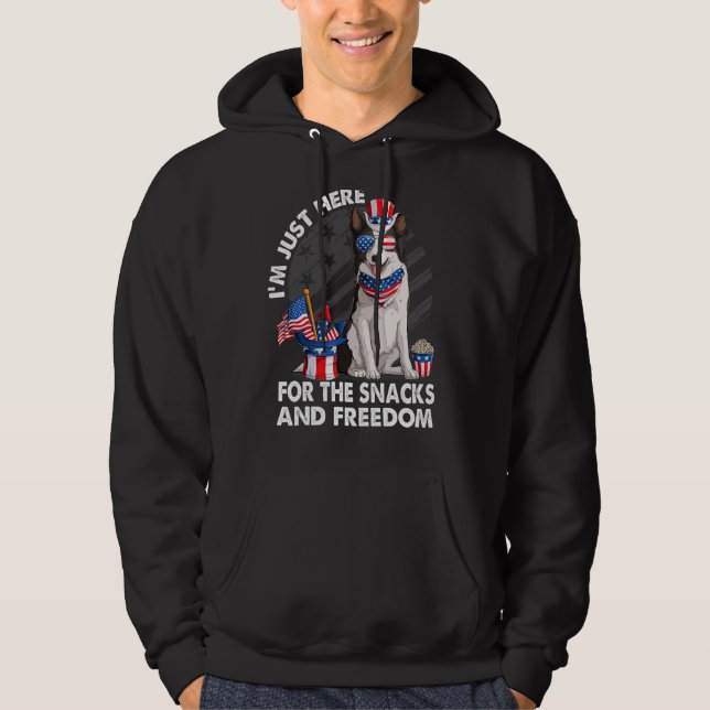 Sudadera I m just here for the snack & freedom border colli (Anverso)