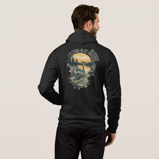 Sudadera I’m Living in My | Funny Fisherman Gift | Outdoor  (Reverso completo)