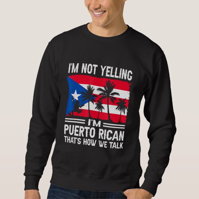 Sudadera I m Not Yelling Puerto Rican Boricua Pride Frog So (Anverso)