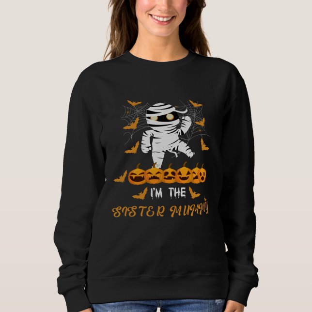 Sudadera I m The Aunt Mummy Halloween Scary Mummy And Pumpk (Anverso)