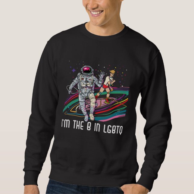 Sudadera I m The B In LGBTQ Bisexual Rainbow Pride Bisexual (Anverso)