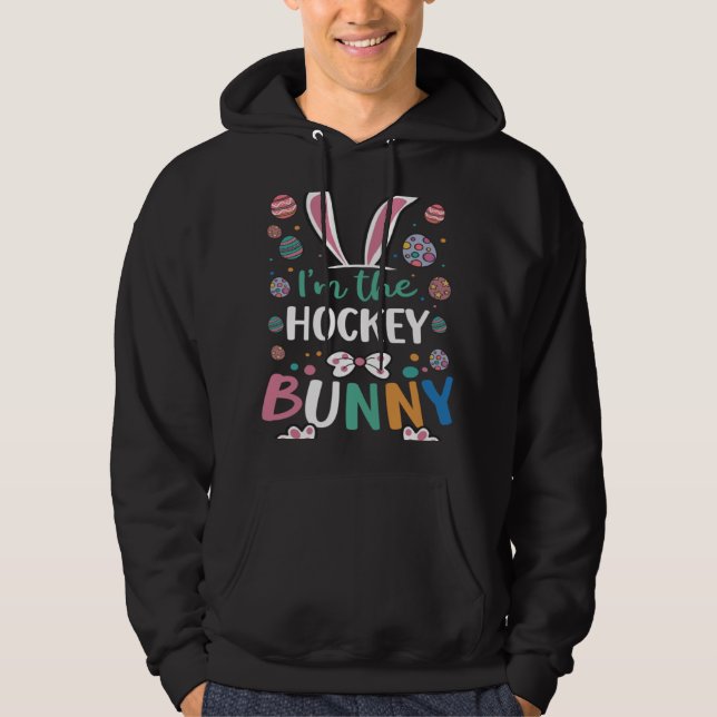Sudadera I m The Hockey Bunny Festival Easter Egg Rabbit Ea (Anverso)