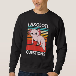 Sudadera I Preguntas Axolotl Cute a los niños jóvenes Retro