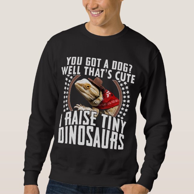 Sudadera I Raise A Tiny Dinosaurs Bearded Dragon Mom (Anverso)