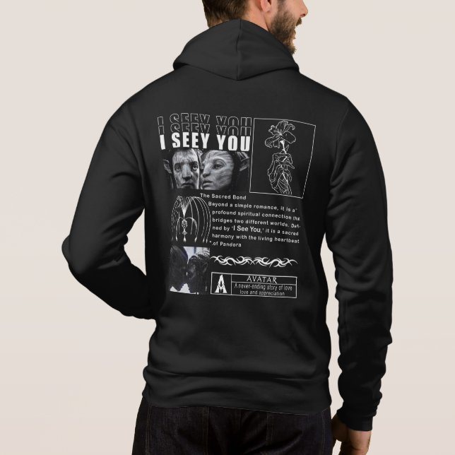 Sudadera I See You" Soul Connection Art - Minimalist Black  (Reverso)