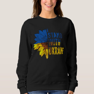 Sudadera I stand with Ukraine. Sunflower symbol of Peace.