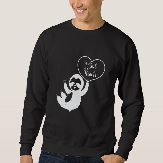 Sudadera I Steal Hearts Sloth Valentines Day  2 (Anverso)