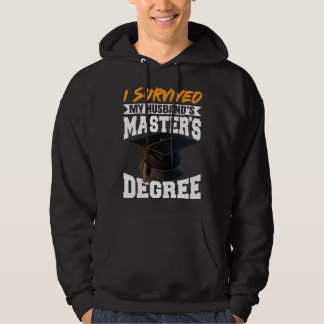 Sudadera I Survived My Husband s Masters Degree Diploma gra