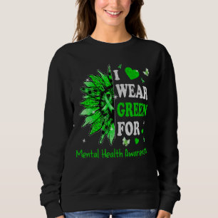 Sudadera I Usamos Cinta Verde Sunflower Mental Health Awa