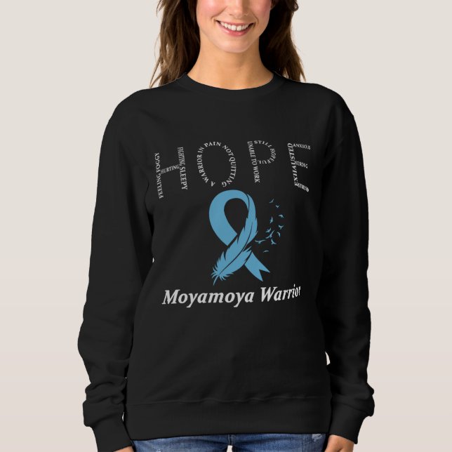 Sudadera I Wear Blue For Moyamoya Awareness Warrior (Anverso)