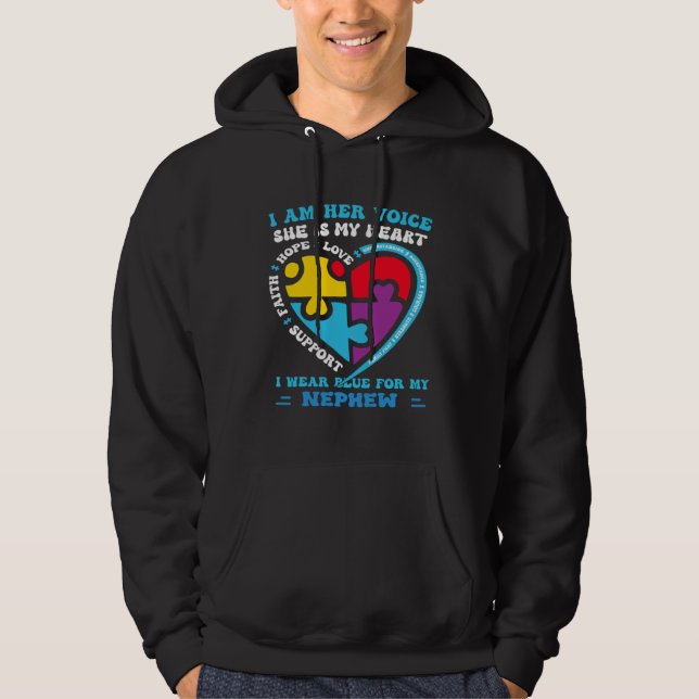 Sudadera I Wear Blue For My nephew Autism Awareness groovy  (Anverso)