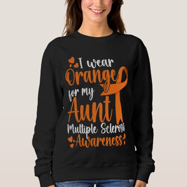 Sudadera I Wear Orange For My Grandma Multiple Sclerosis Aw (Anverso)