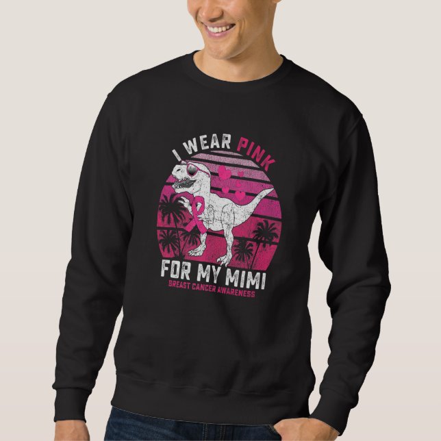 Sudadera I Wear Pink For My Mimi Rex Dinosaur Ribbon Toddle (Anverso)