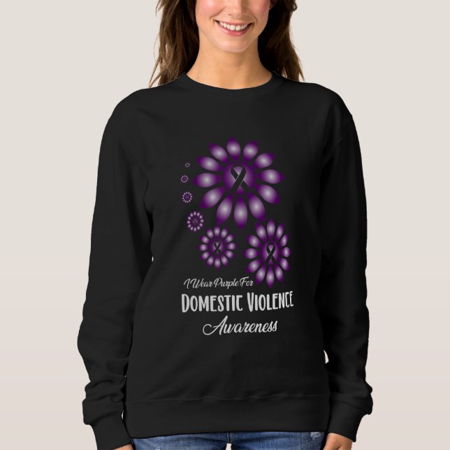 Sudadera I wear purple for Domestic Violence Awareness Sunf (Anverso)