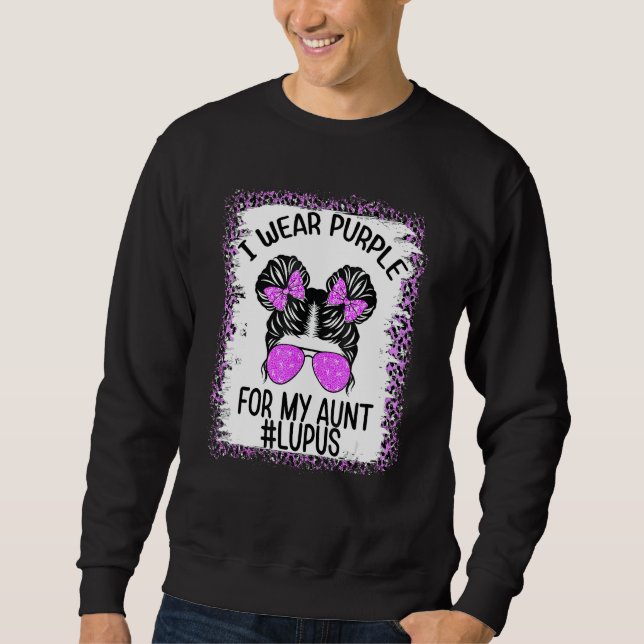 Sudadera I Wear Purple For My Aunt Lupus Awareness Survivor (Anverso)