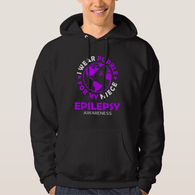 Sudadera I wear PURPLE for my NIECE EPILEPSY Awareness (Anverso)