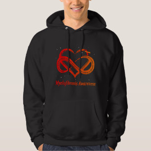 Sudadera I Wear Red & Orange For Myelofibrosis Awareness Wa