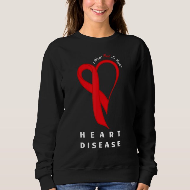 Sudadera I Wear Red To Fight Heart Disease Awareness CHD Gi (Anverso)