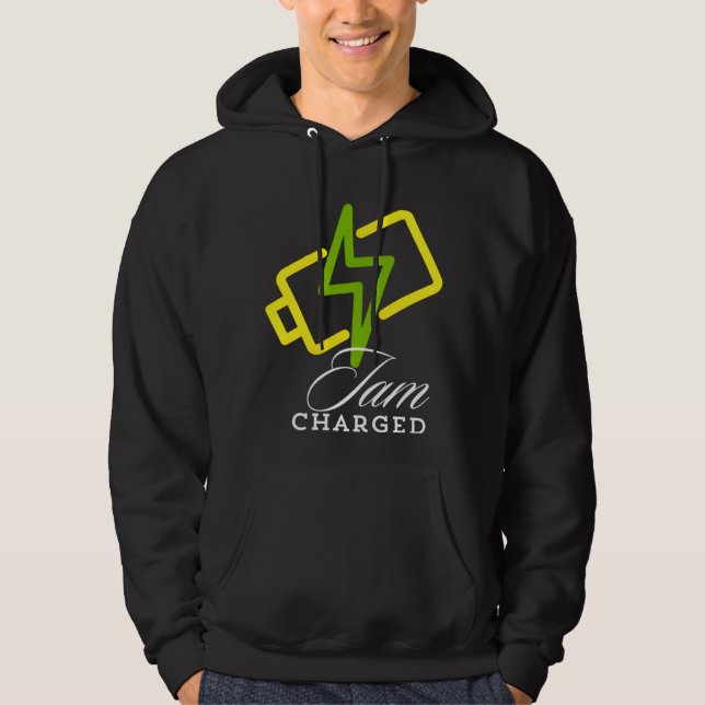 Sudadera Iam Charged - Vibes Eléctricas Positivas (Anverso)