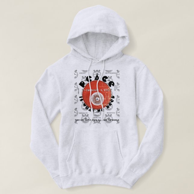 SUDADERA IBONELTD. LA PAZ DE LA CAMISETA ES LO QUE NECESITA (Diseño del anverso)