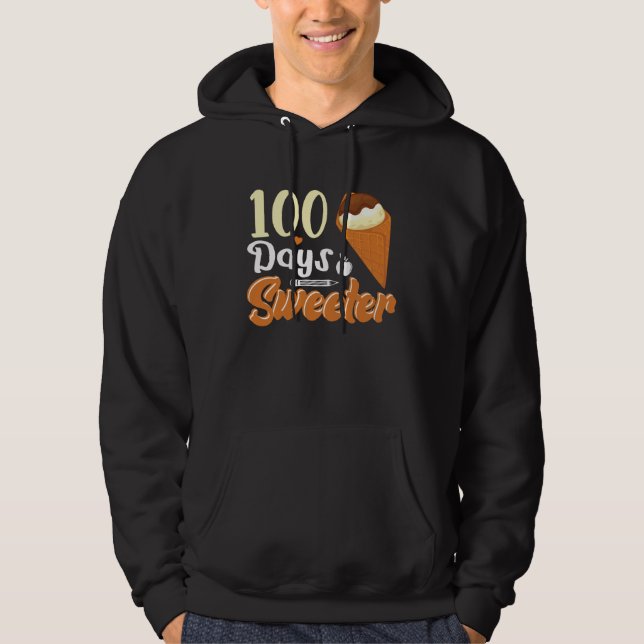 Sudadera Ice Cream Cone 100 Days Of School Teachers Girls B (Anverso)