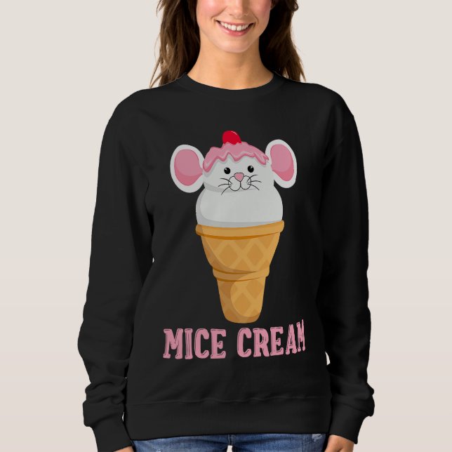 Sudadera Ice Food Sundae Mouse  Mice Cream Foodie (Anverso)
