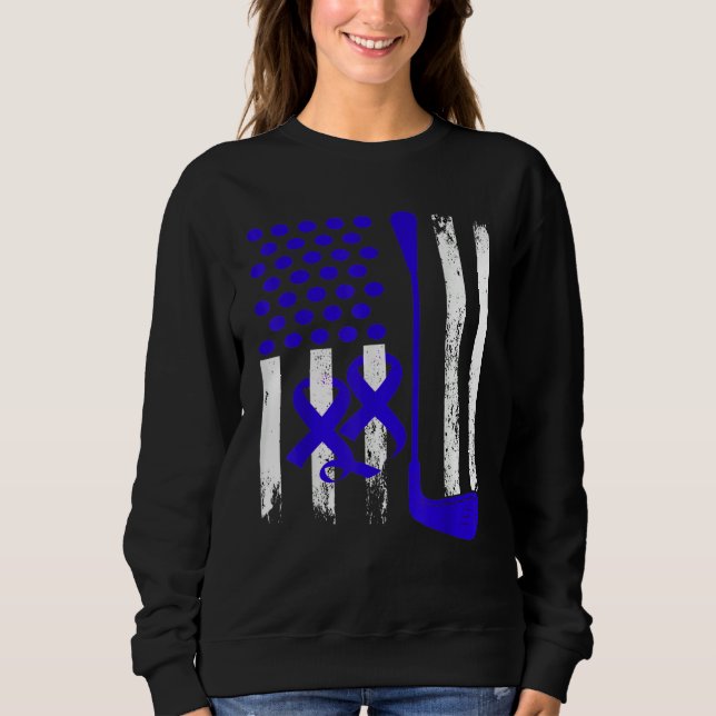 Sudadera Ice Hockey Blue USA Flag Diabetes Awareness Month  (Anverso)