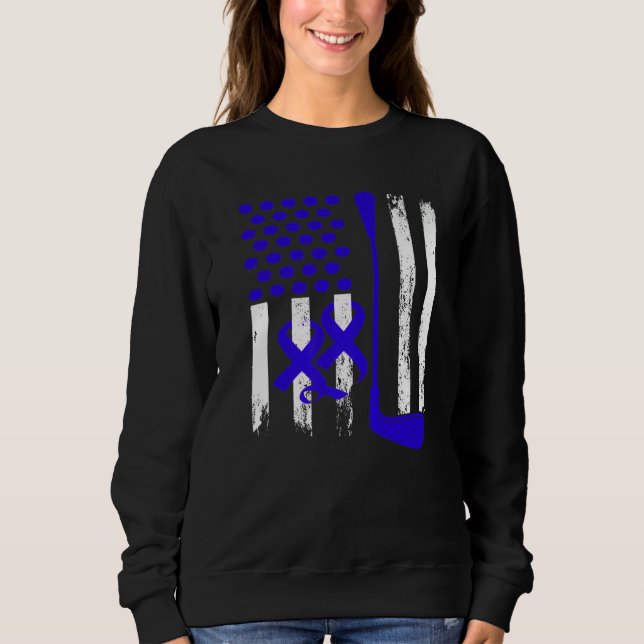 Sudadera Ice Hockey Blue USA Flag Diabetes Awareness Month  (Anverso)