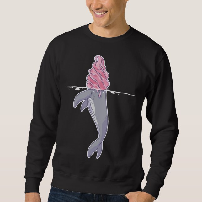Sudadera Icecream Whale  Orca Sweet Dessert Ocean Animals (Anverso)