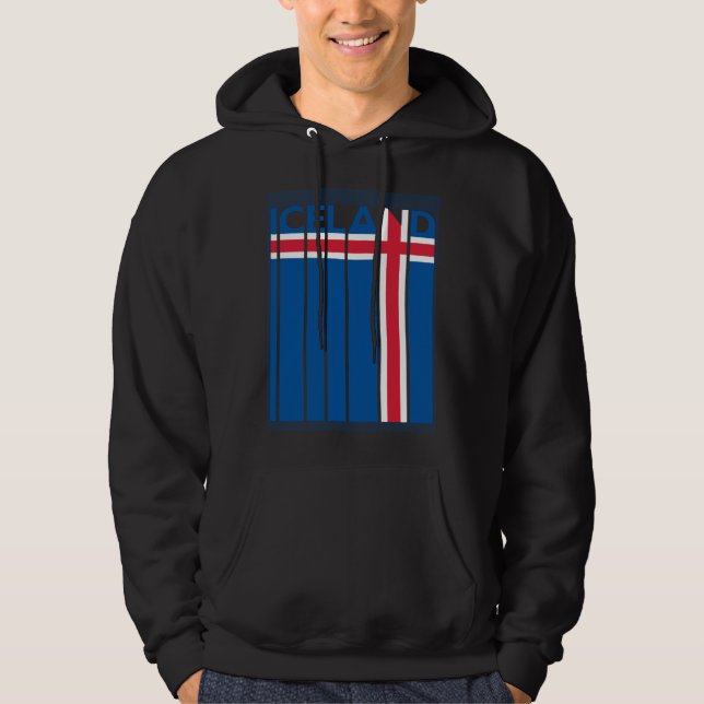 Sudadera Iceland Vintage Icelandic Flag Vacation (Anverso)