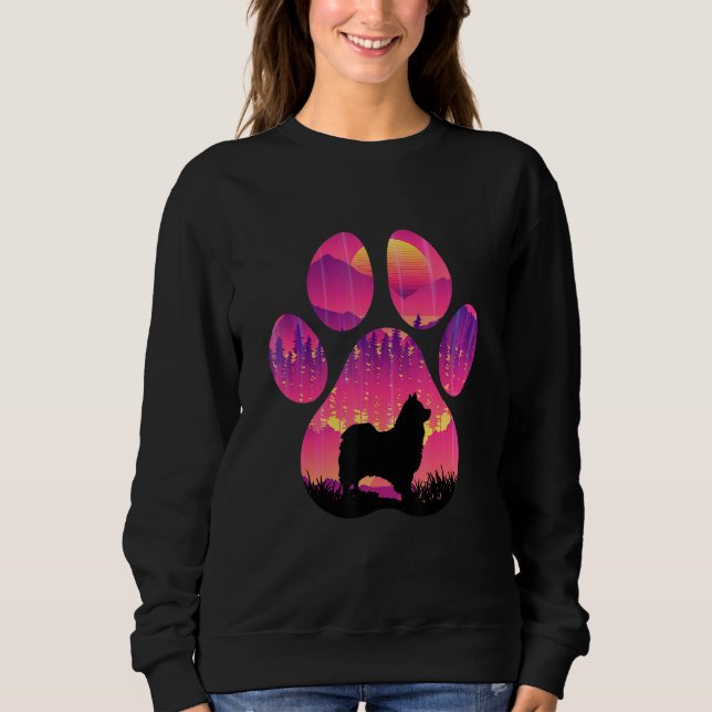 Sudadera Icelandic Sheepdog Paw Mom Dad Dog  Women Men (Anverso)