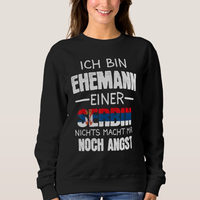 Sudadera Ich Bin Ehemann Einer Serbin Serbia (Anverso)