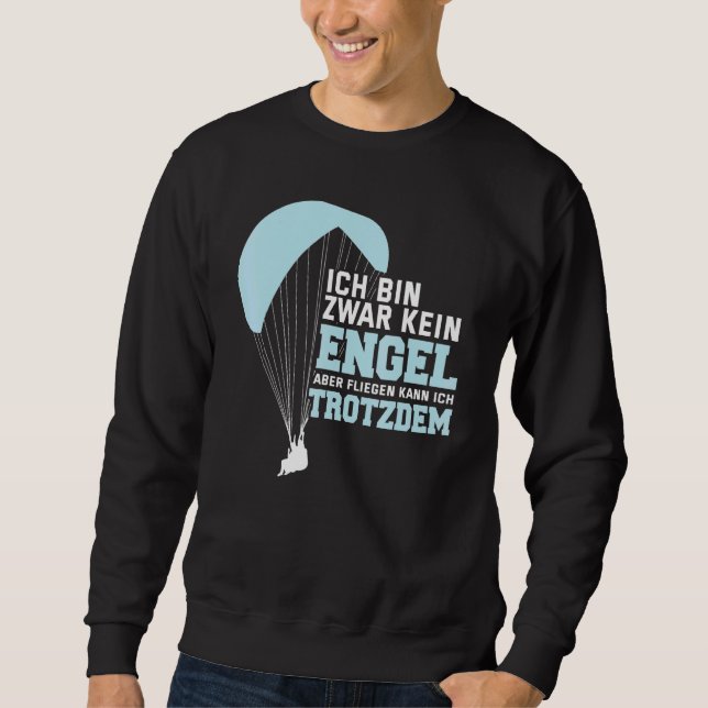 Sudadera Ich Bin Zwar Kein Engel Parachute (Anverso)