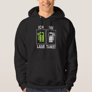 Sudadera Ich Charge Du Tankst ElektroMobility Charging Stat