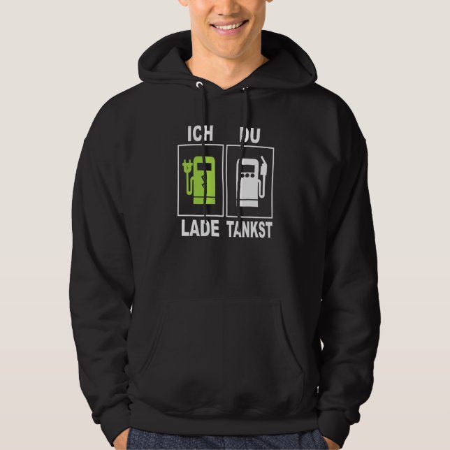 Sudadera Ich Charge Du Tankst ElektroMobility Charging Stat (Anverso)