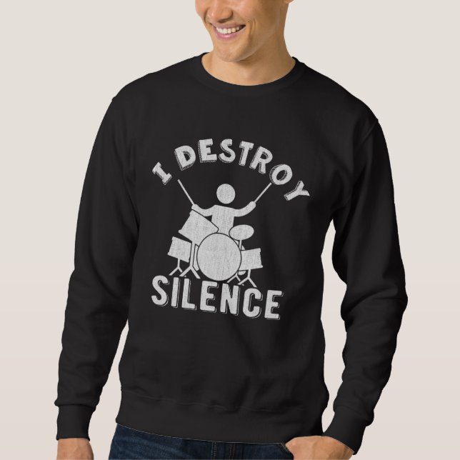 Sudadera Ich Destöre Silence Drum Set Drum Player (Anverso)
